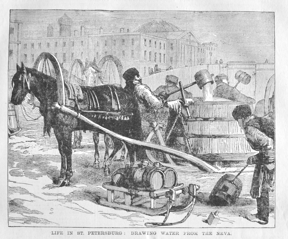 Life in St. Petersburg :  Drawing Water from the Neva.  1881.