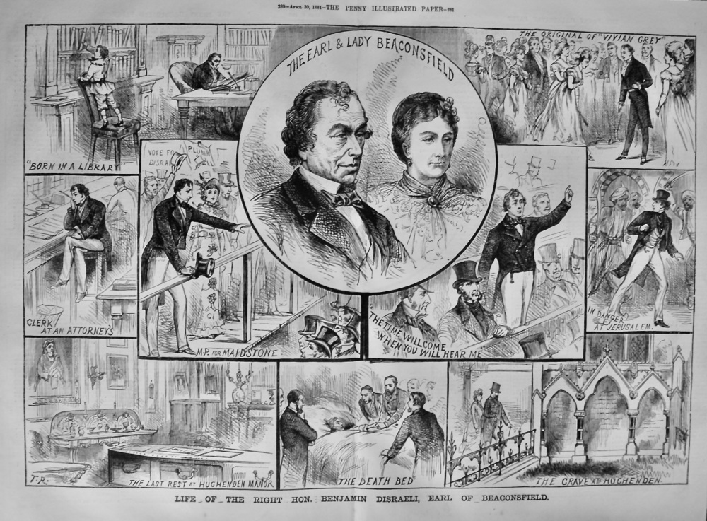 Life of the Right Hon. Benjamin Disraeli, Earl of Beaconsfield.  1881.