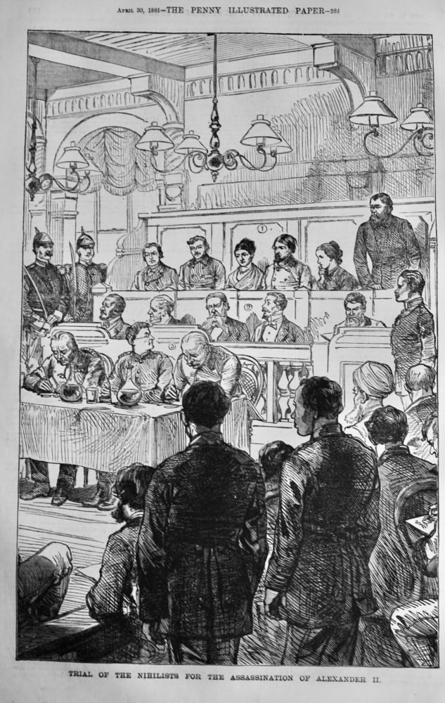 Trial of the Nihilists for the Assassination of Alexander II.  1881.