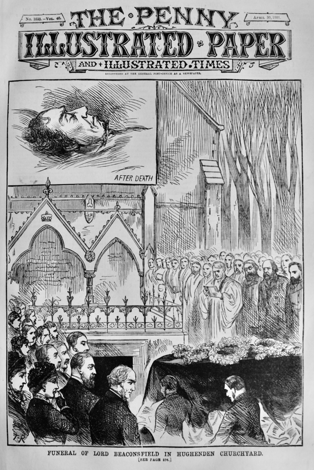 Funeral of Lord Beaconsfield in Hughenden Churchyard.  1881.