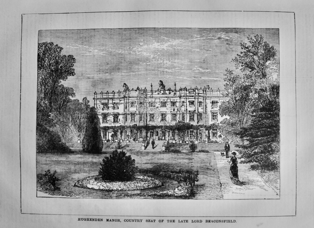 Hughenden Manor, Country Seat of the Late Lord Beaconsfield.  1881.