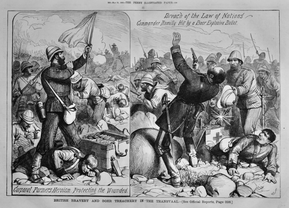 British Bravery and Boer Treachery in the Transvaal.  1881.