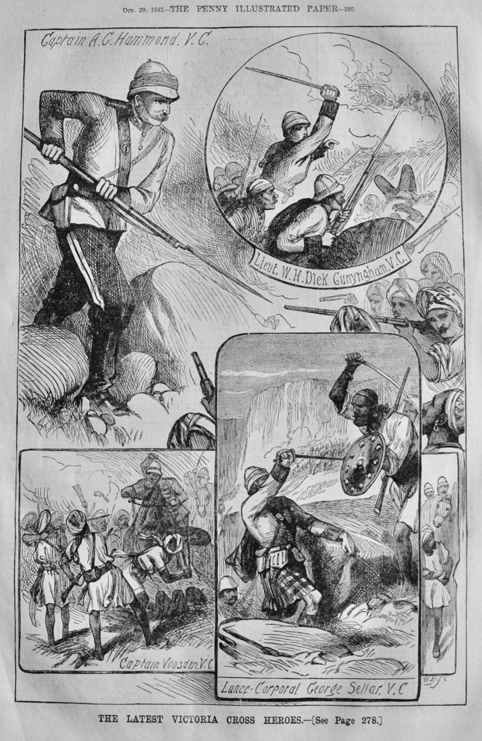 The Latest Victoria Cross Heroes.  1881.