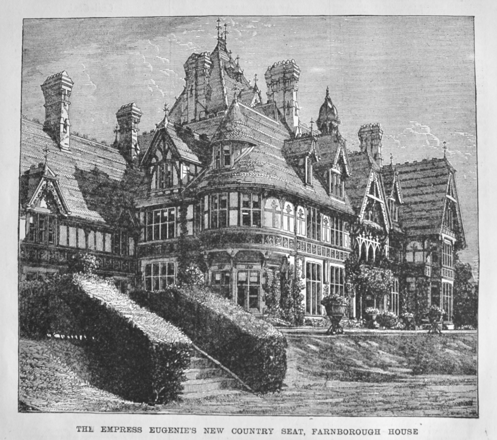 The Empress Eugenie's New Country Seat, Farnborough House.  1881.