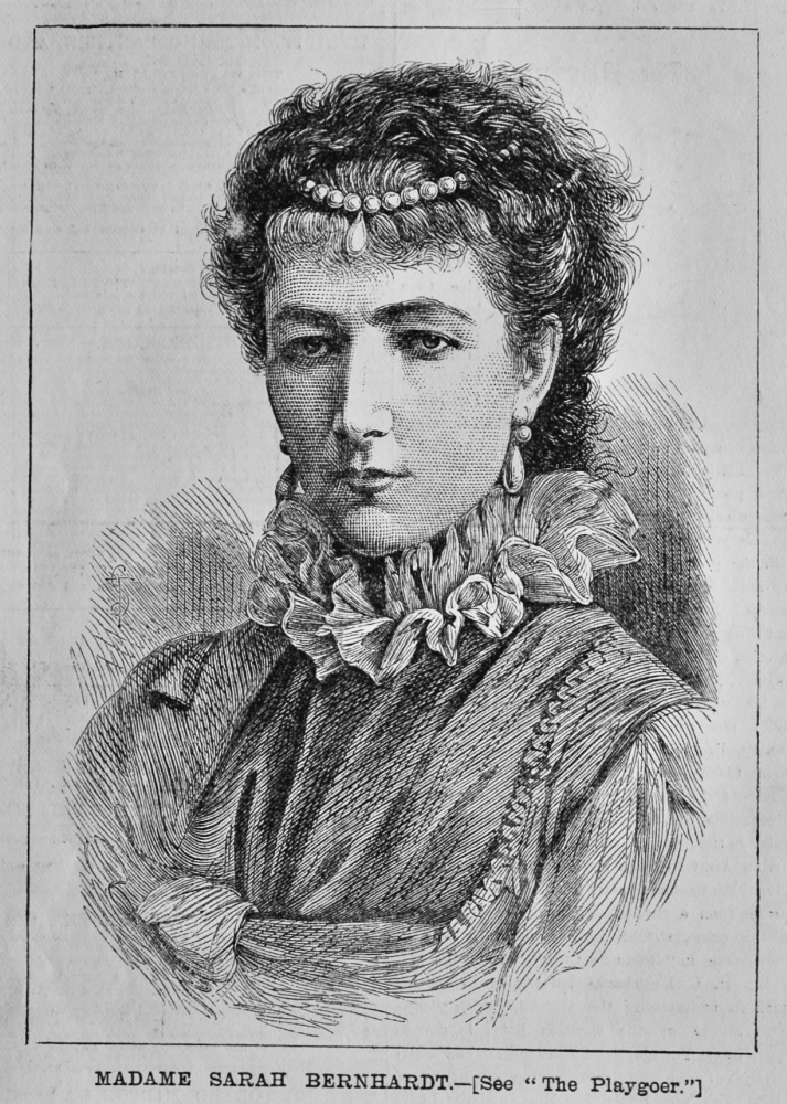 Madame Sarah Bernhardt.  1881.