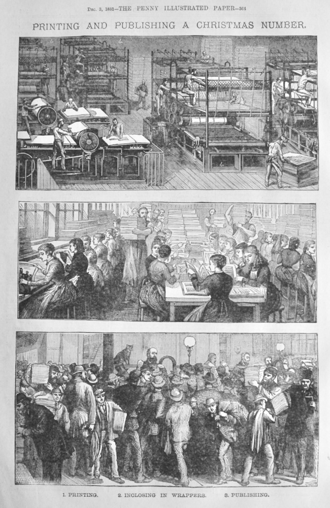 Printing and Publishing a Christmas Number.  1881.