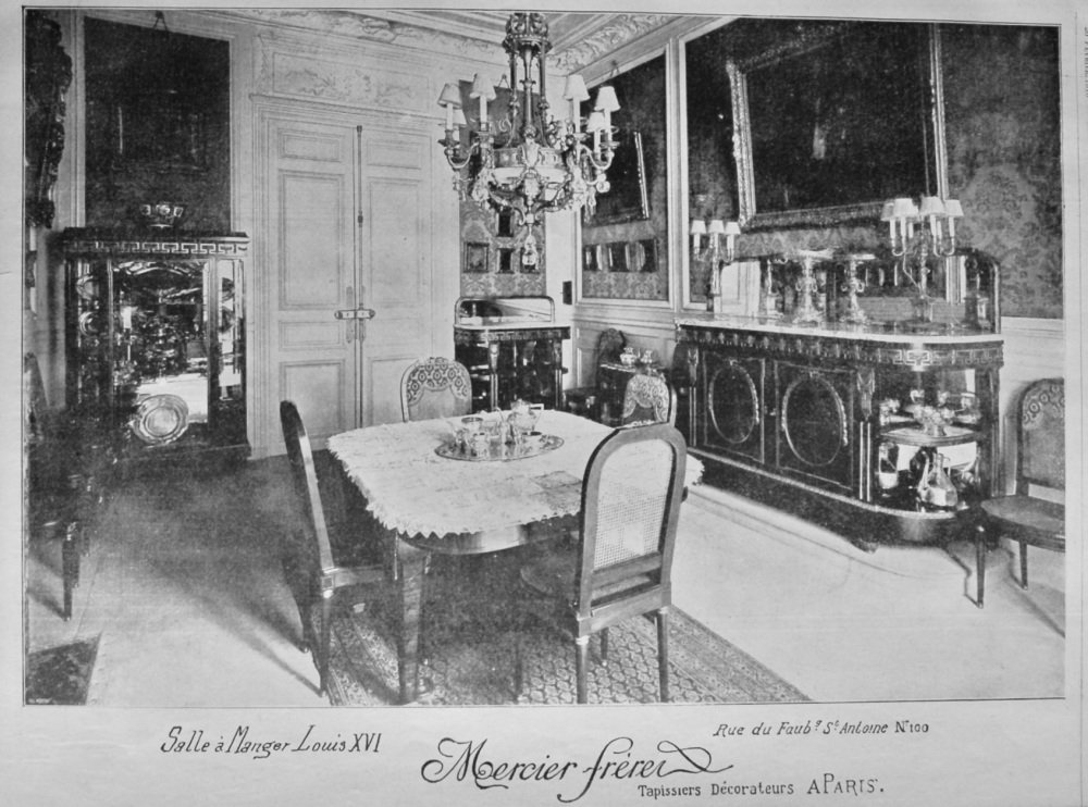 Mercier Frères :  Tapissiers Décorateurs A Paris.  1910.