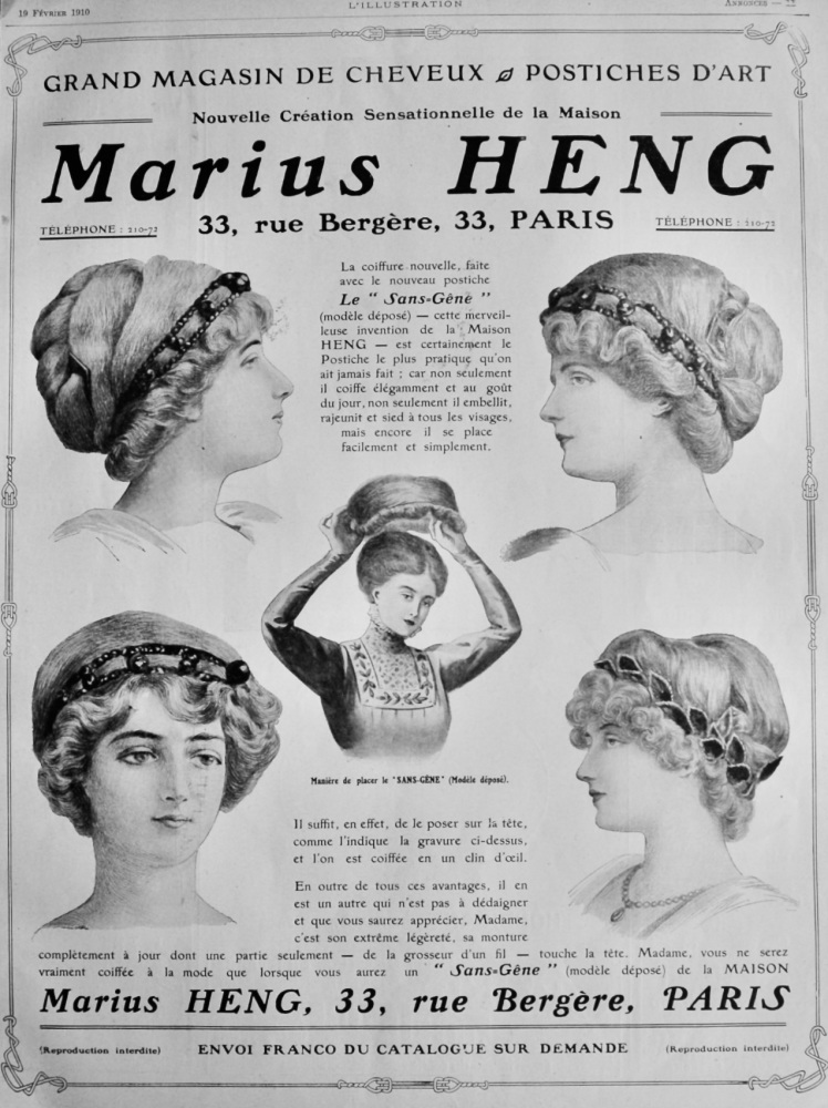 Marius Heng. (Hair)  1910.