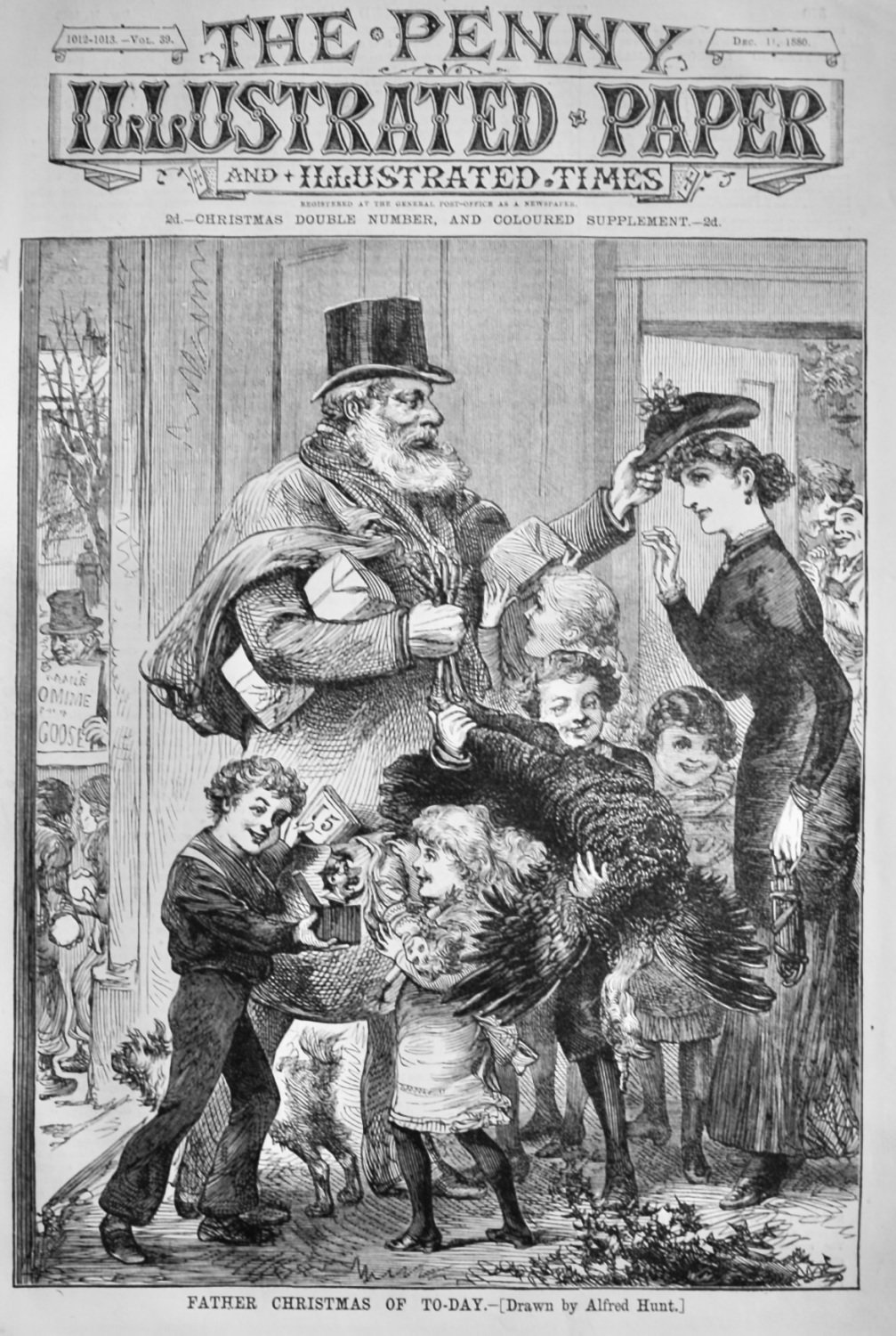 Father Christmas of To-Day.  1880.