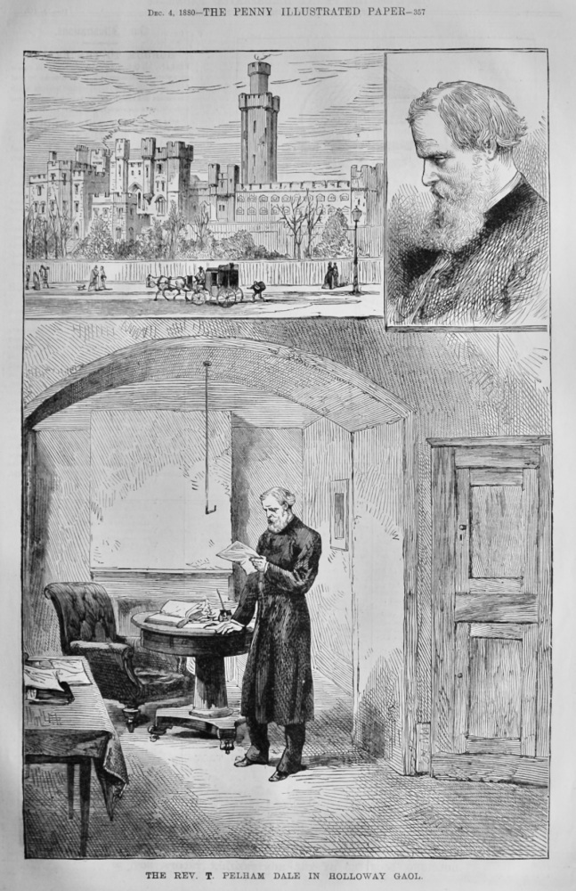 The Rev. T. Pelham Dale in Holloway Gaol.  1880.