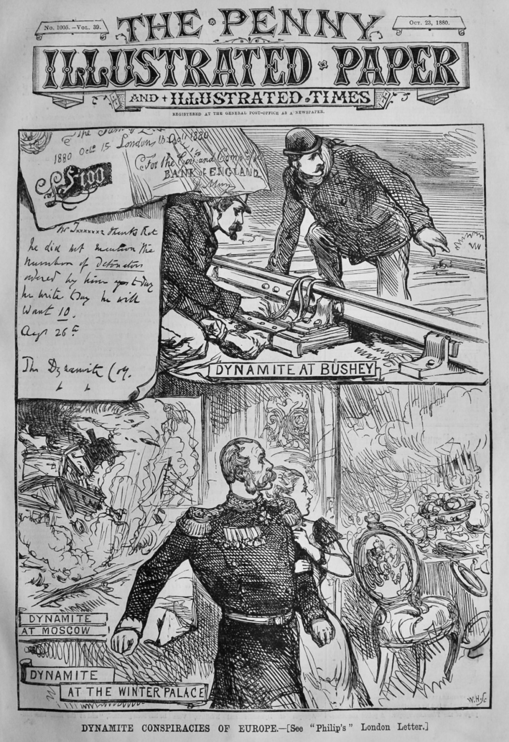 Dynamite Conspiracies of Europe.  1880.