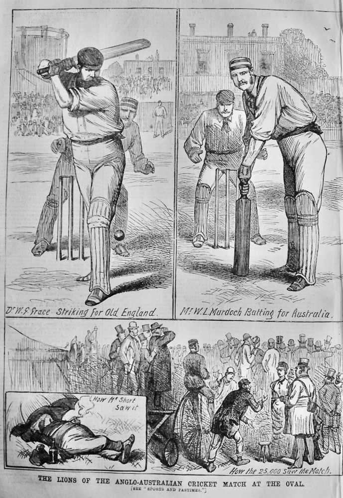 The Lions of the Anglo-Australian Cricket Match at the Oval.  1880.