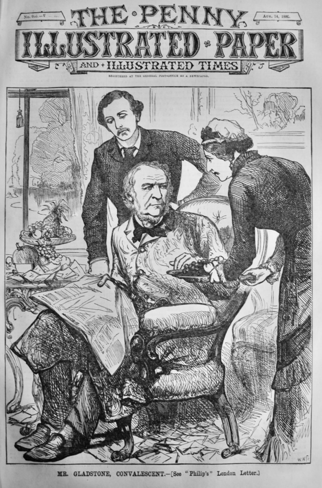 Mr. Gladstone, Convalescent.  1880.