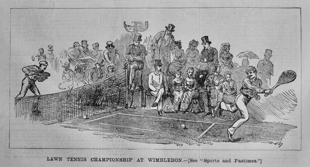 Lawn Tennis Championship at Wimbledon.  1880.