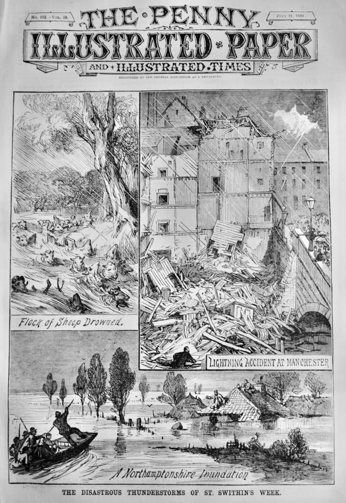 The Disastrous Thunderstorms of St. Swithin's Week.  1880.