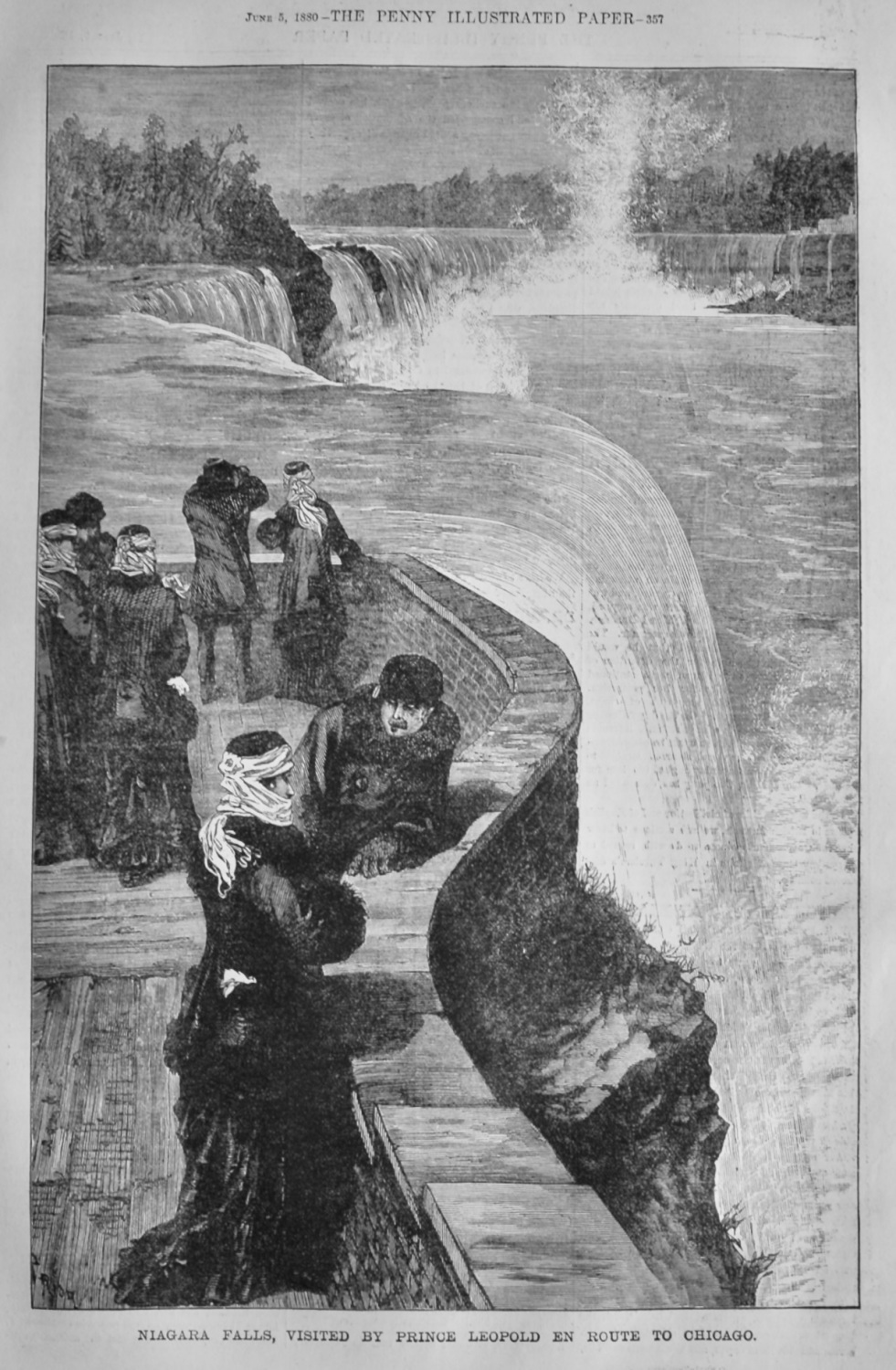 Niagara Falls, Visited by Prince Leopold en Route to Chicago. 1880.