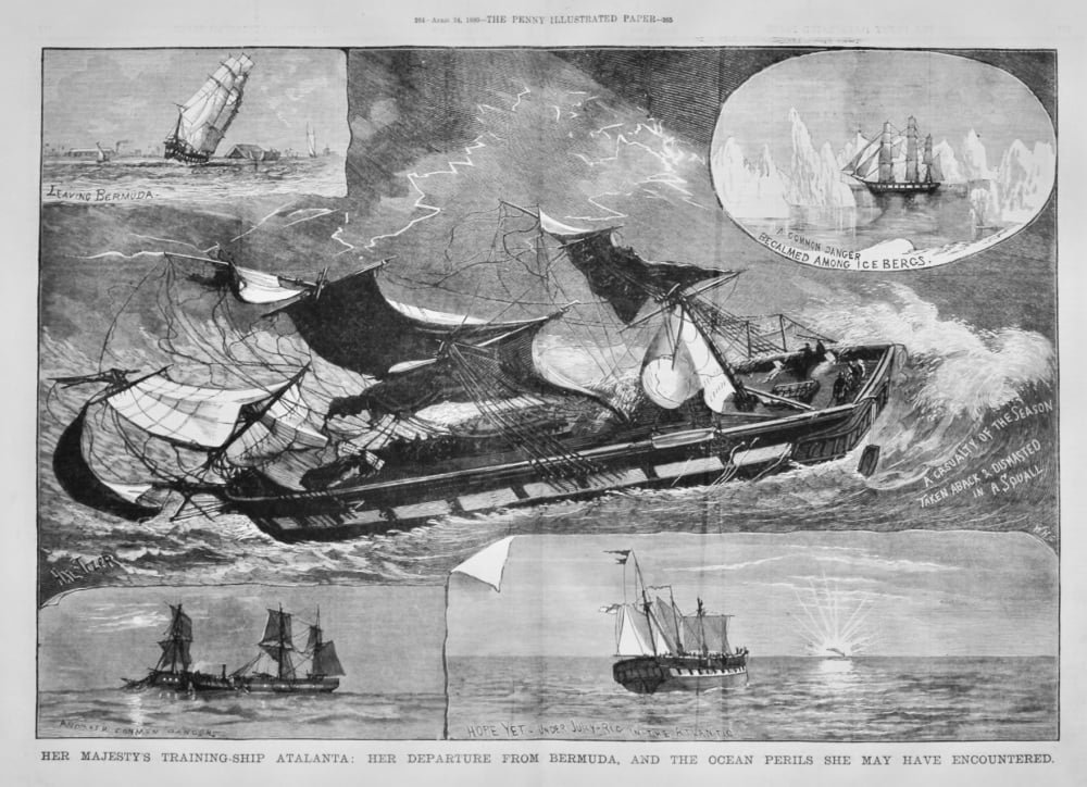 Her Majesty's Training-Ship Atalanta :  Her Departure from Bermuda, and the Ocean Perils she may have Encountered.  1880.