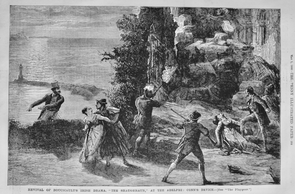 Revival of Boucicault's Irish Drama. "The Shaughraun," at the Adelphi : Conn's Device.  1880.