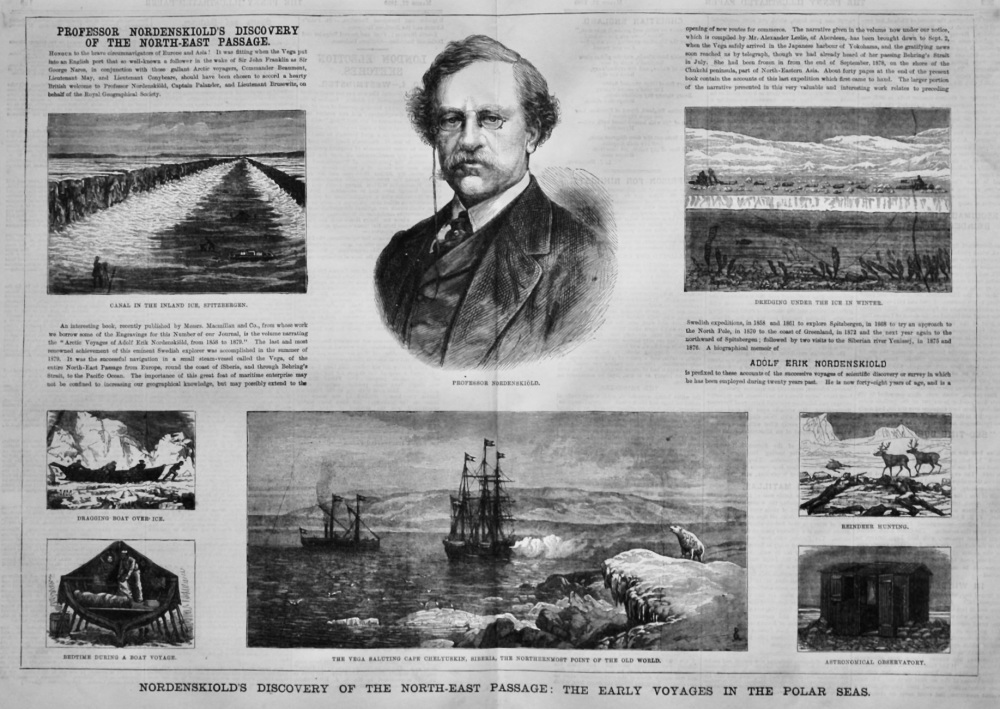 Professor Nordenskiold's Discovery of the North-East Passage.  1880.