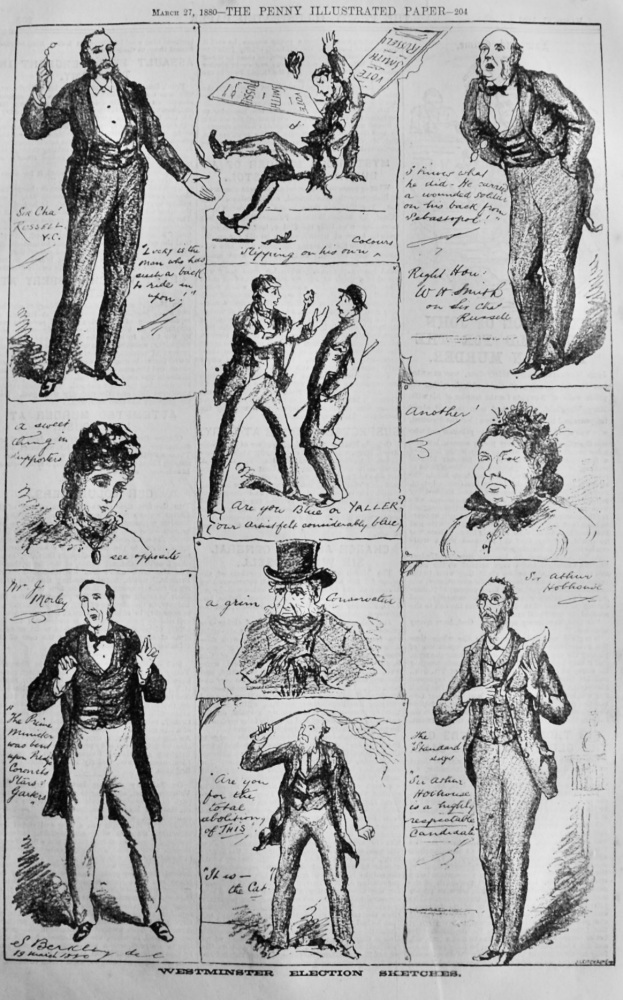 Westminster Election Sketches.  1880.