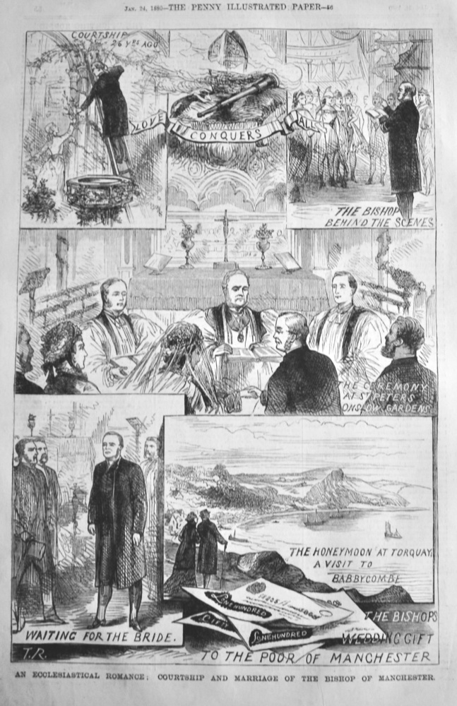 An Ecclesiastical Romance :  Courtship and Marriage of the Bishop of Manchester.  1880.