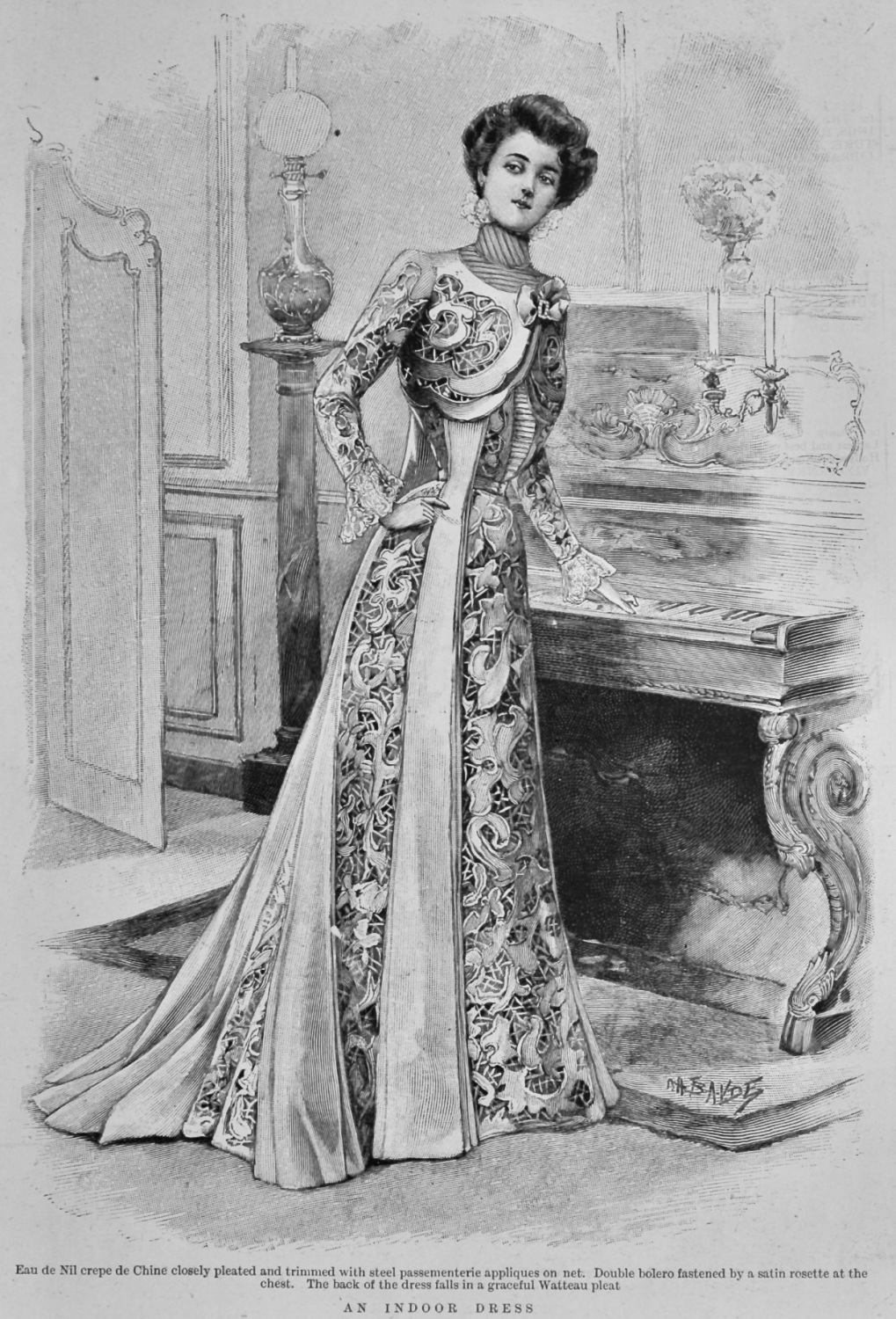 An Indoor Dress.  1900.