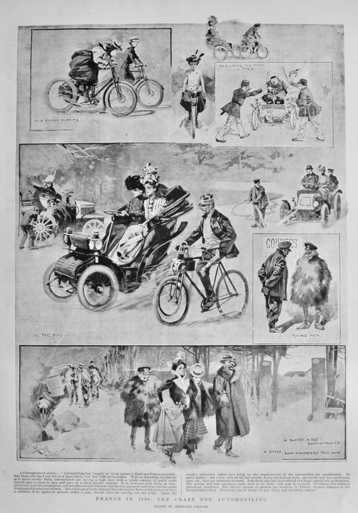 France in 1900 :  The Craze for Automobiling.  