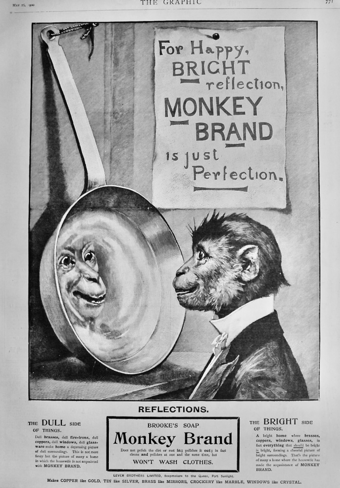 Brooke's Soap :  Monkey Brand.  1900.