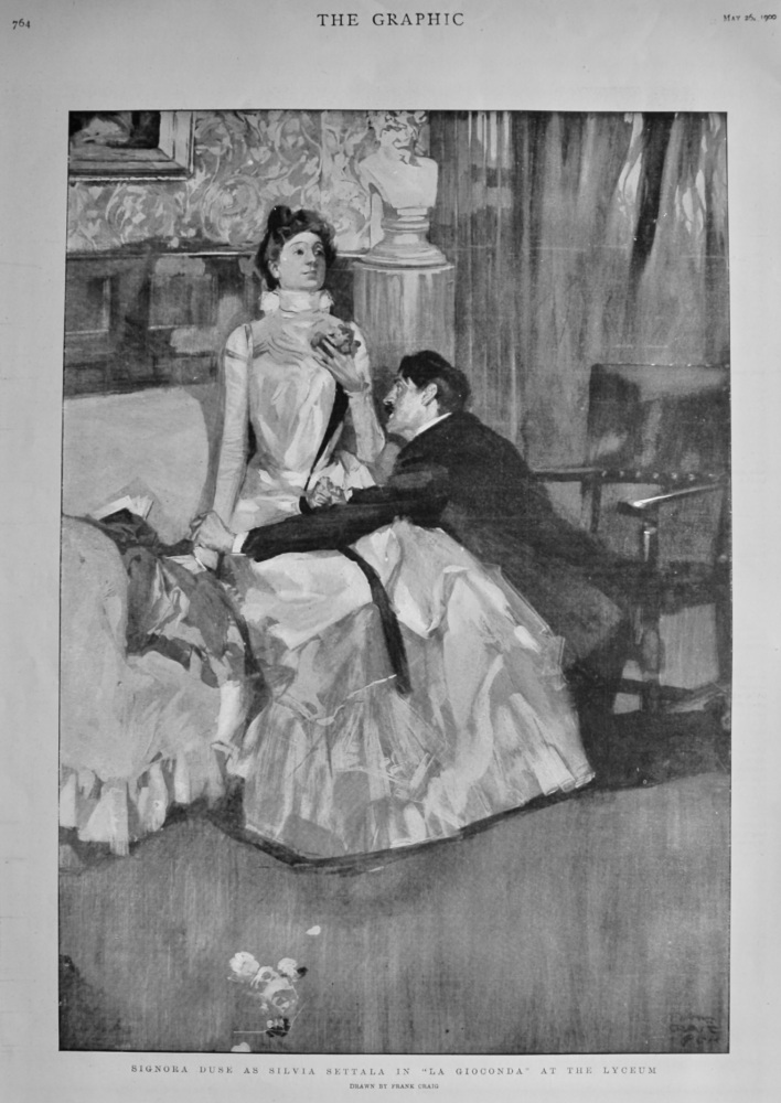 Signora Duse as Silvia Settala in "La Gioconda" at the Lyceum.  1900.
