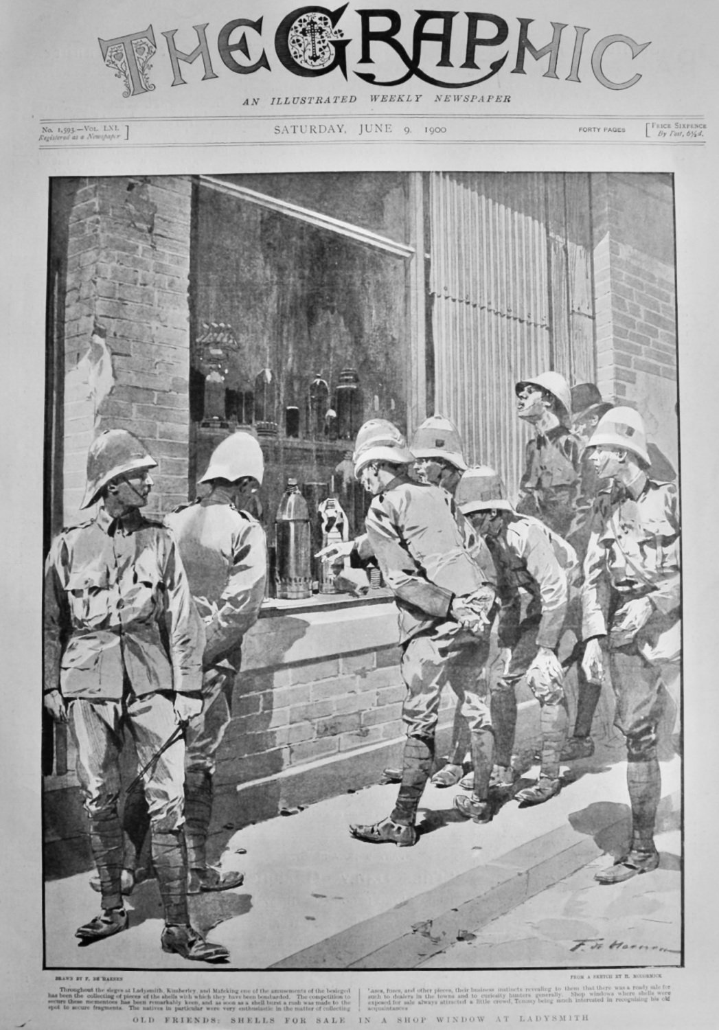 Old Friends :  Shells for Sale in a Shop Window at Ladysmith.  1900.