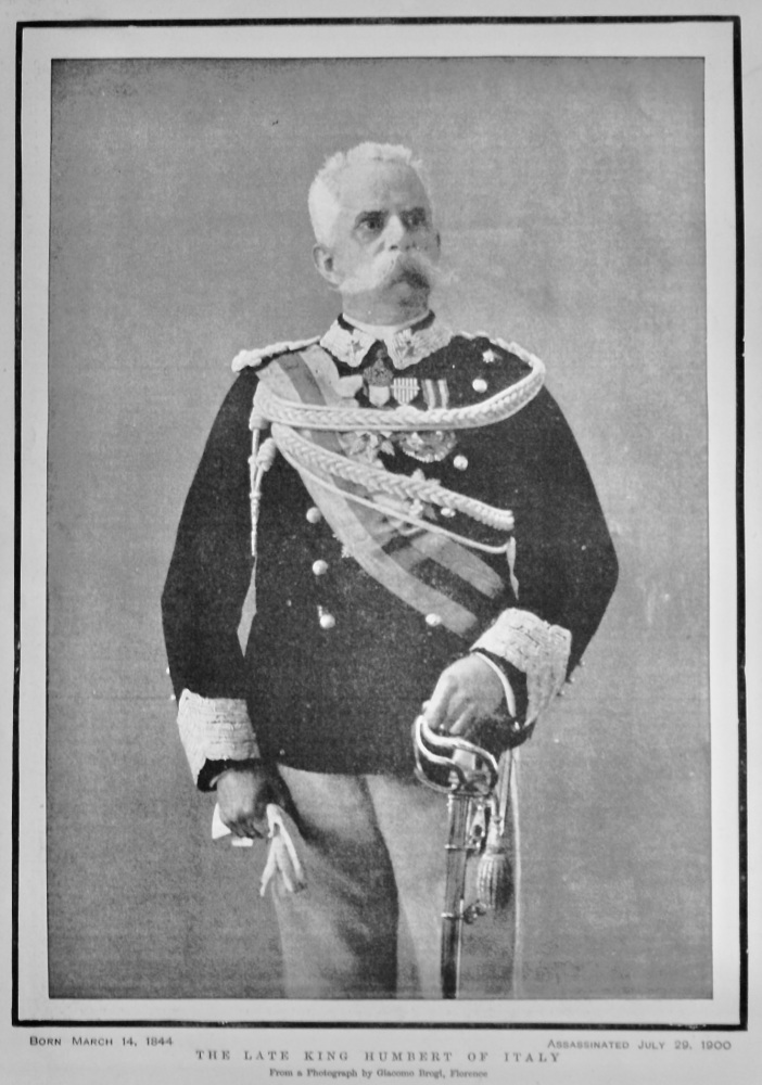 The Late King Humbert of Italy.  1900.