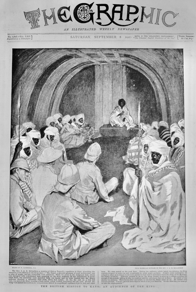 The British Mission to Kano :  An Audience of the King.  1900.