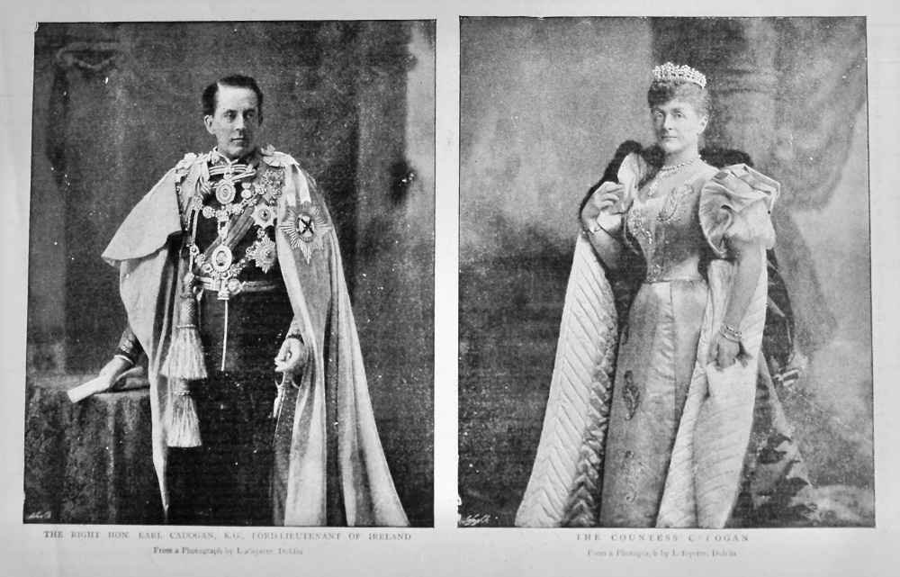 The Right Hon. Earl Cadogan, K.G., Lord Lieutenant of Ireland.  & The Countess Cadogan.  1900.