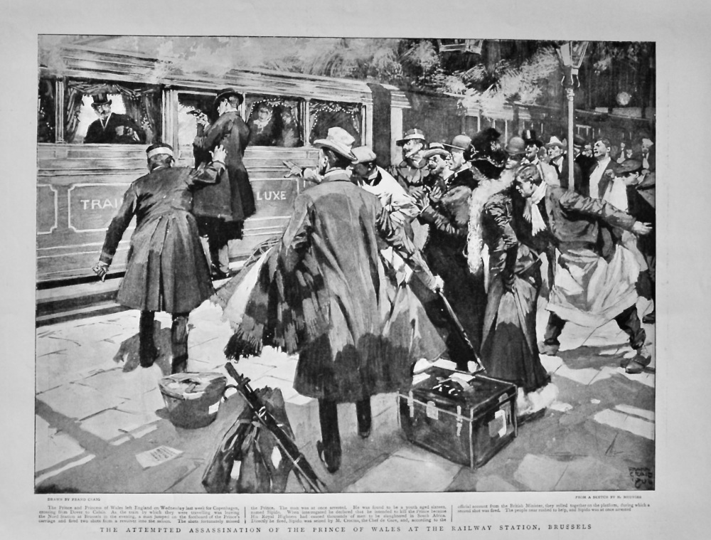 Attempted Assassination of the Prince of Wales at the Railway Station, Brus