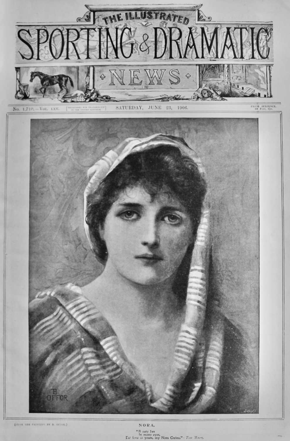 Nora. (From the Painting by B. Otter.)  1906.