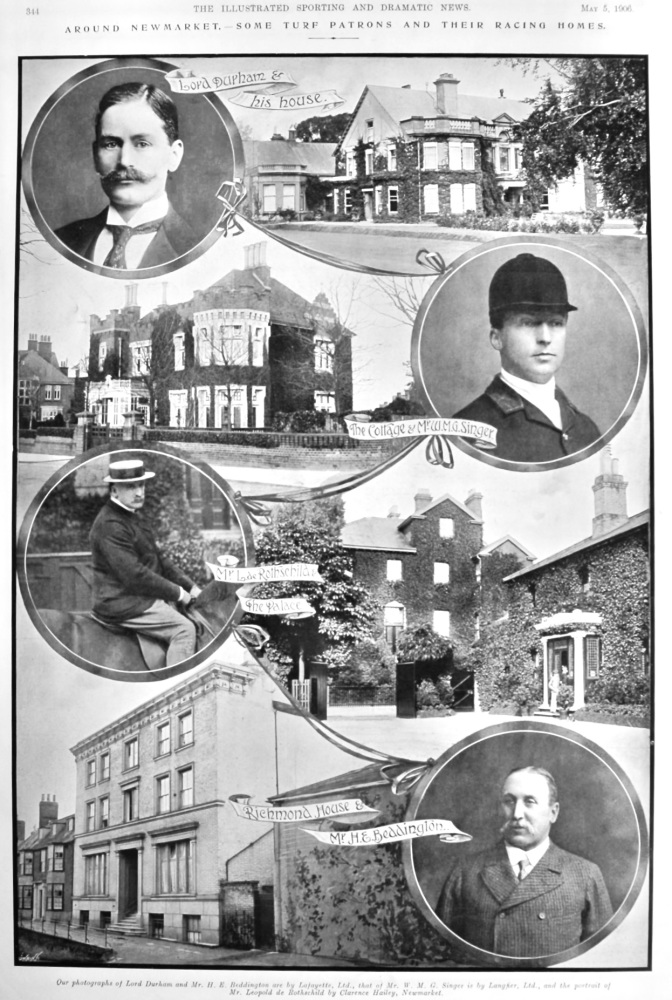 Around Newmarket.- Some Turf Patrons and their Racing Homes.  1906.