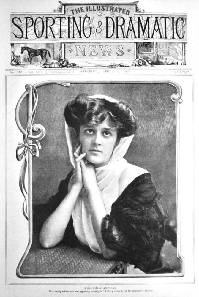 Miss Hilda Anthony.  1906. (Actress).
