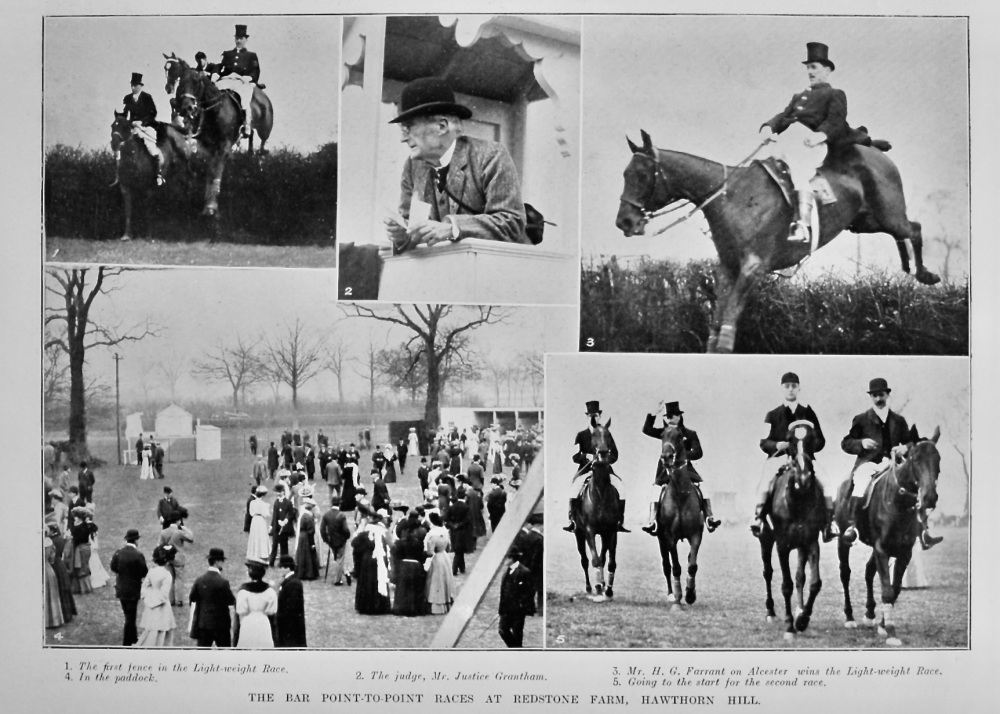 The Bar Point-to-Point Races at Redstone Farm, Hawthorn Hill.  1906.