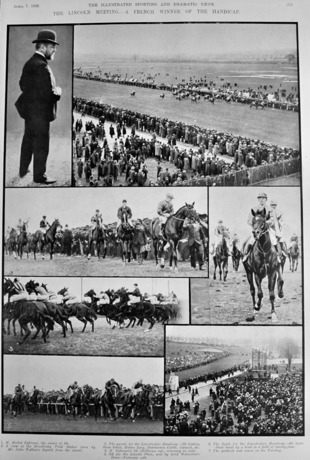 The Lincoln Meeting.- A French winner of the Handicap.  1906.