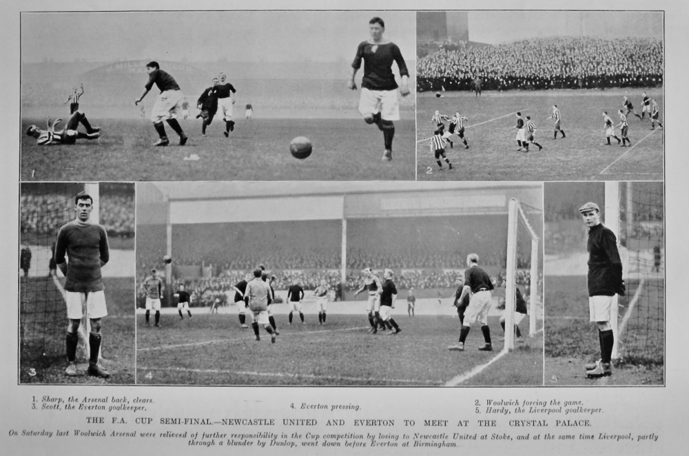 The F. A. Cup Semi-Final.- Newcastle United and Everton to Meet at the Crystal Palace. 1906.