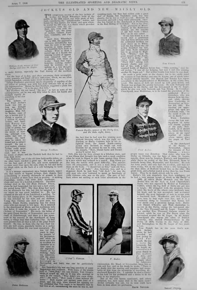 Jockeys Old and New.- Mainly Old.  1906.