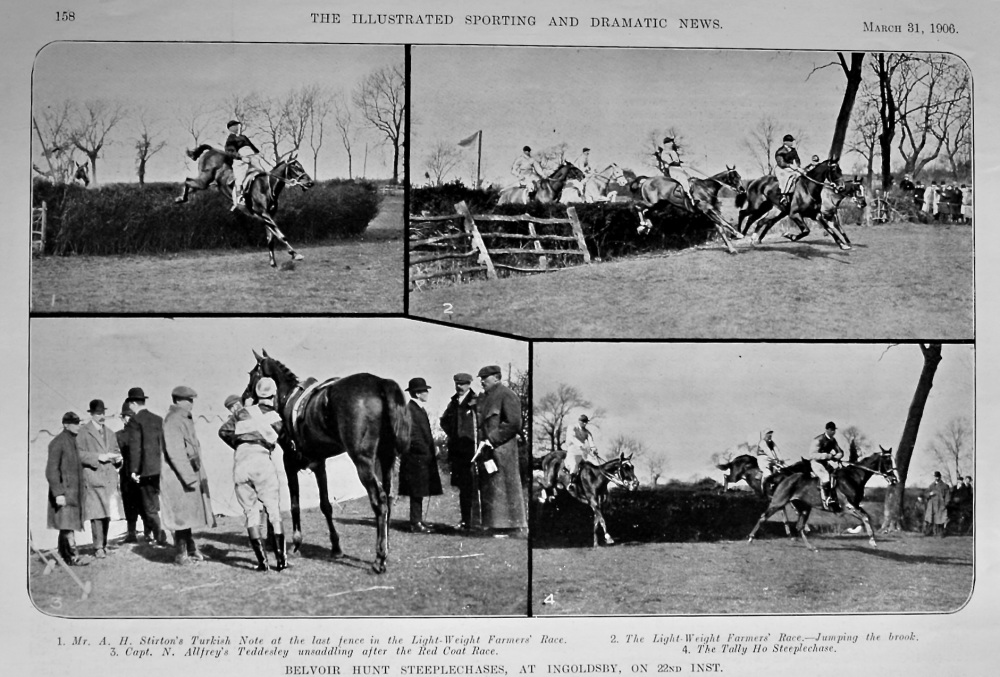 Belvoir Hunt Steeplechases, at Ingoldsby, on 22nd Inst.  1906.