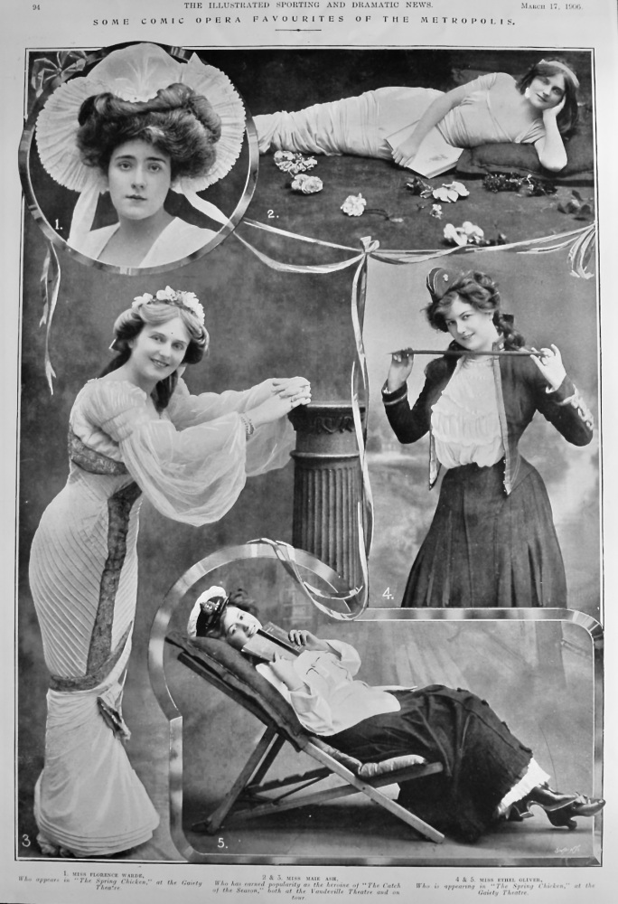 Some Comic Opera Favourites of the Metropolis.  1906.