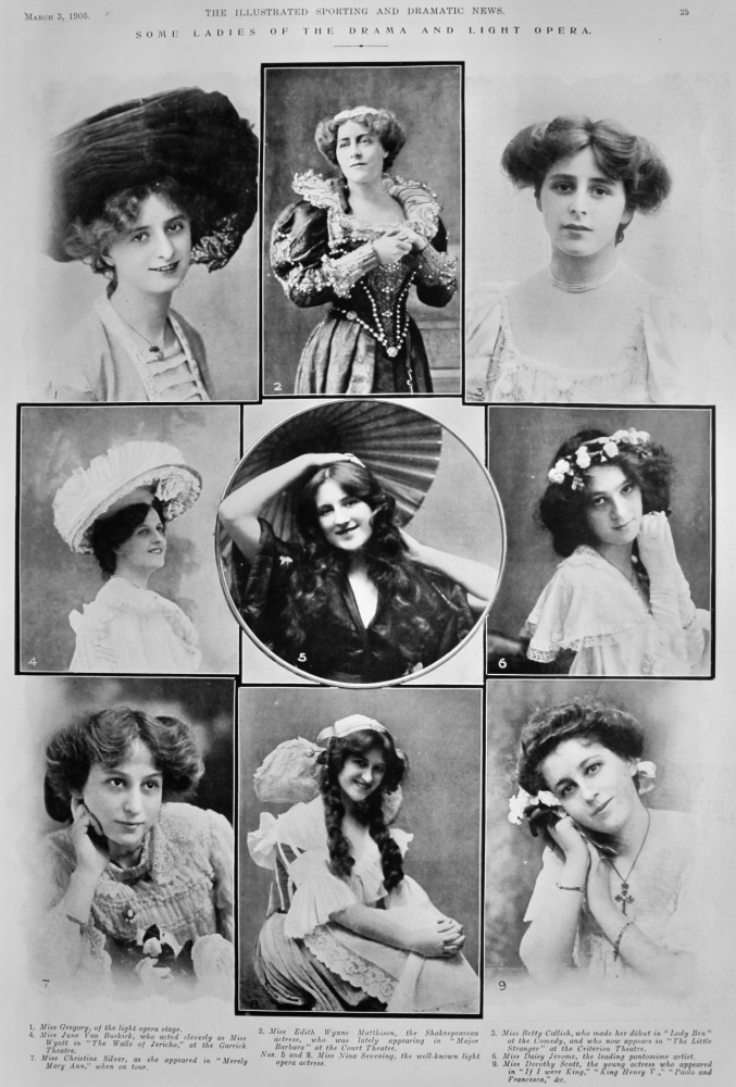 Some Ladies of the Drama and Light Opera.  1906.