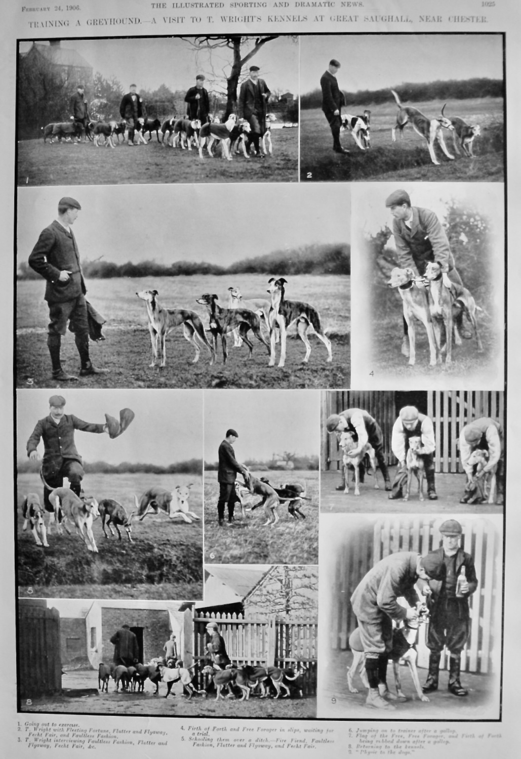 Training a Greyhound.- A Visit to T. Wright's Kennels at Great Saughall, ne