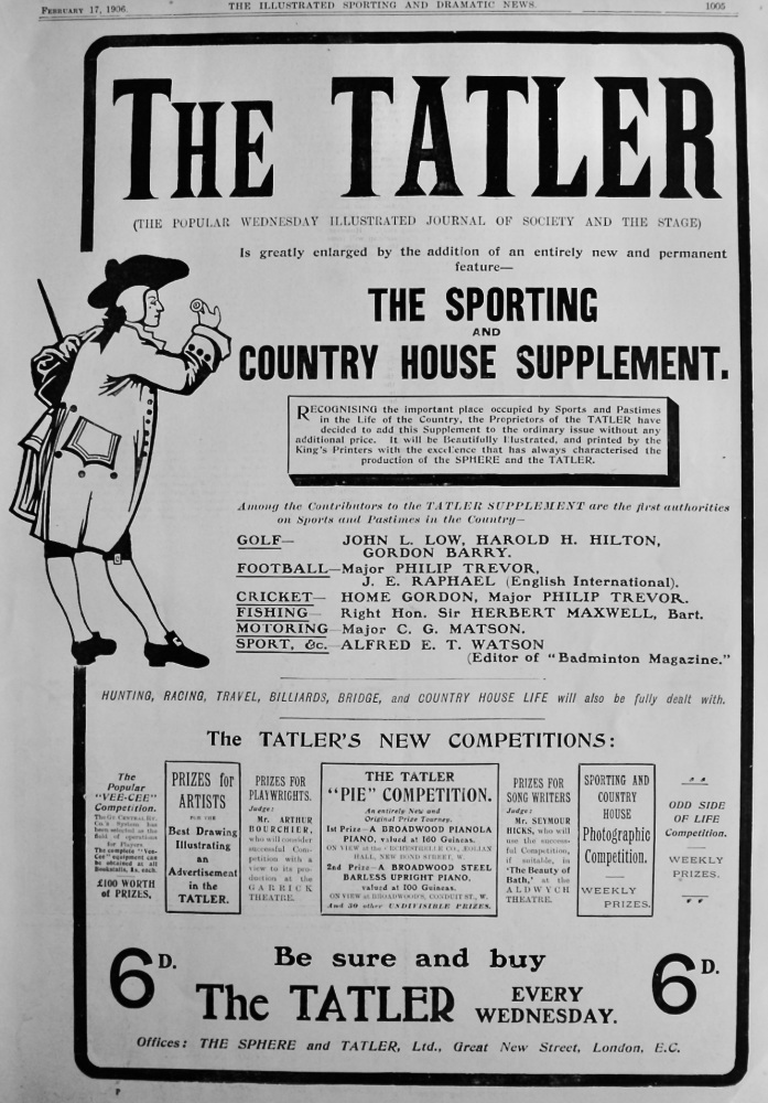 The Tatler.  1906.
