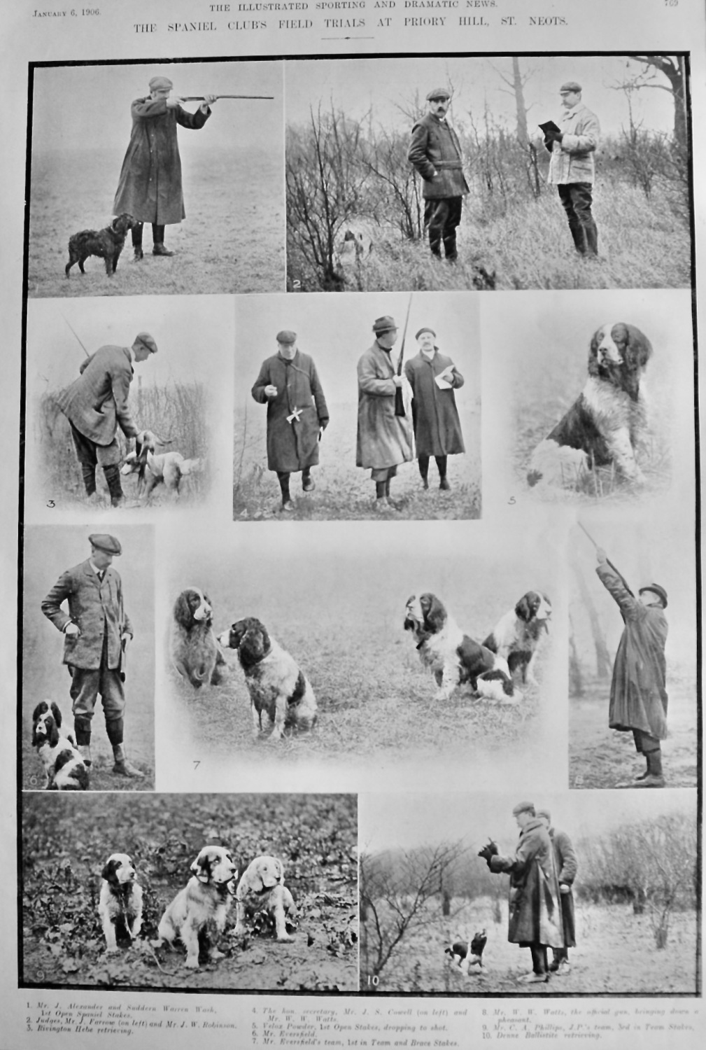 The Spaniel Club's Field Trials at Priory Hill, St. Neots. 1906.