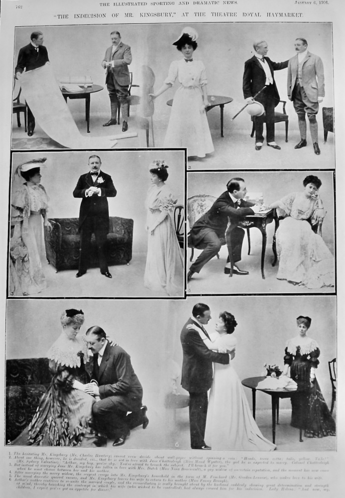 "The Indecision of Mr. Kingsbury," at the Theatre Royal Haymarket.  1906.