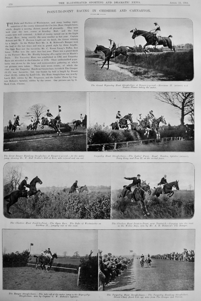 Point-to-Point Racing in Cheshire and Carnarvon.  1904.