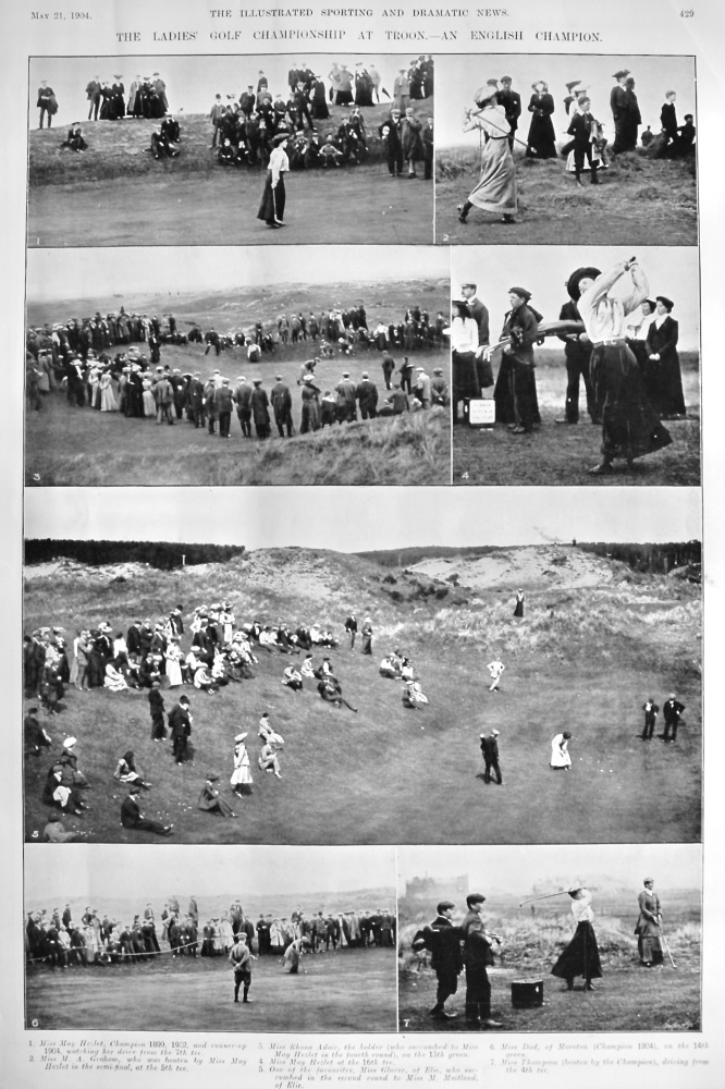The Ladies' Golf Championship at Troon.- An English Champion.  1904.